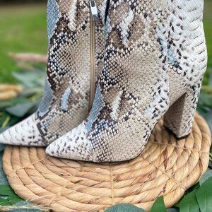 Snake Print Booties